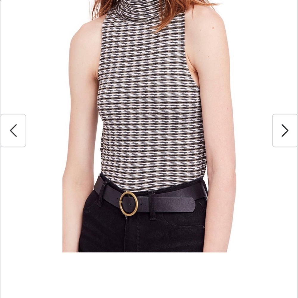 Free People sleeveless turtle neck top